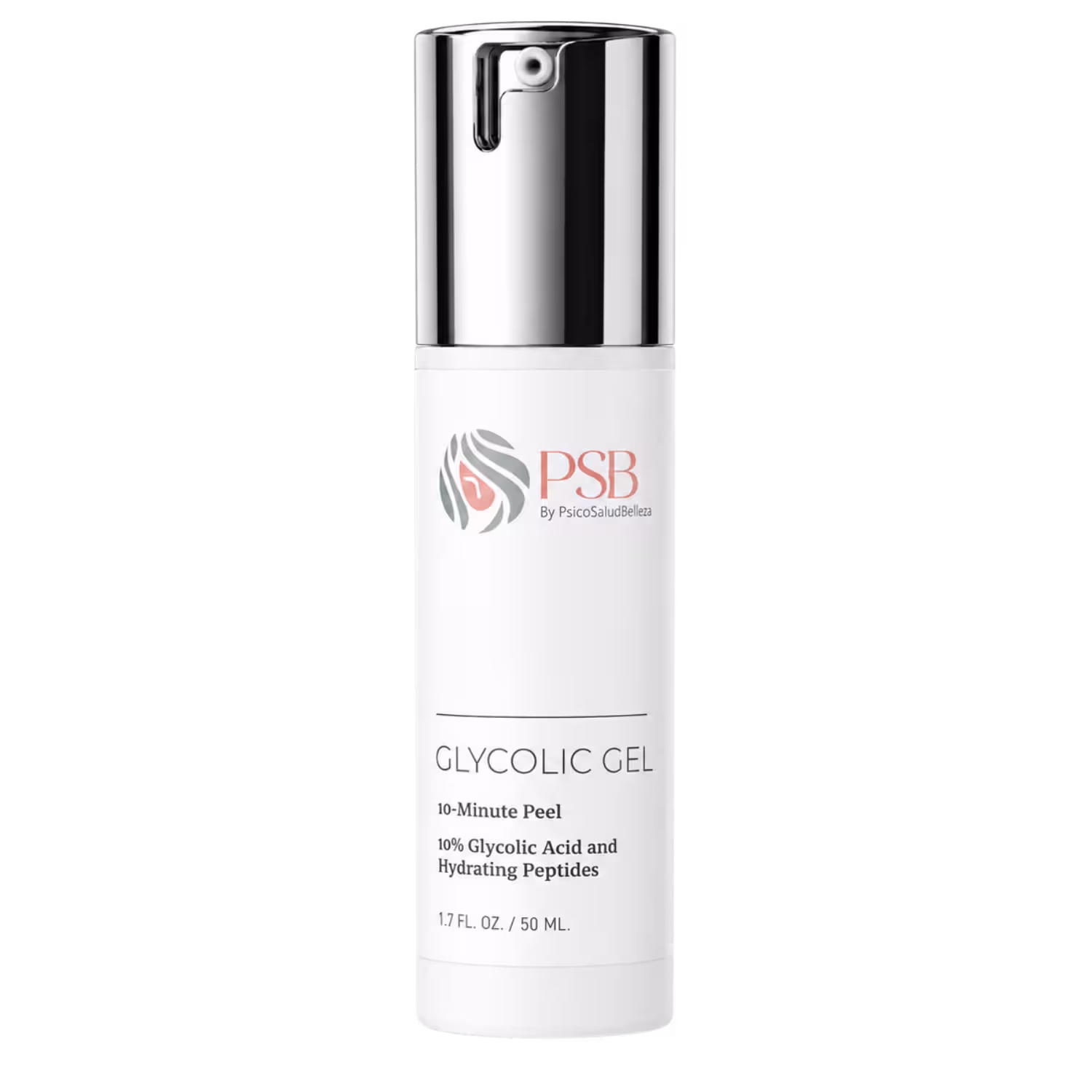 lycolic Gel microexfoliante de 10 minutos PSB Skincare con ácido glicólico al 10% y péptidos de algas, 1.7 FL. OZ. / 50 mL