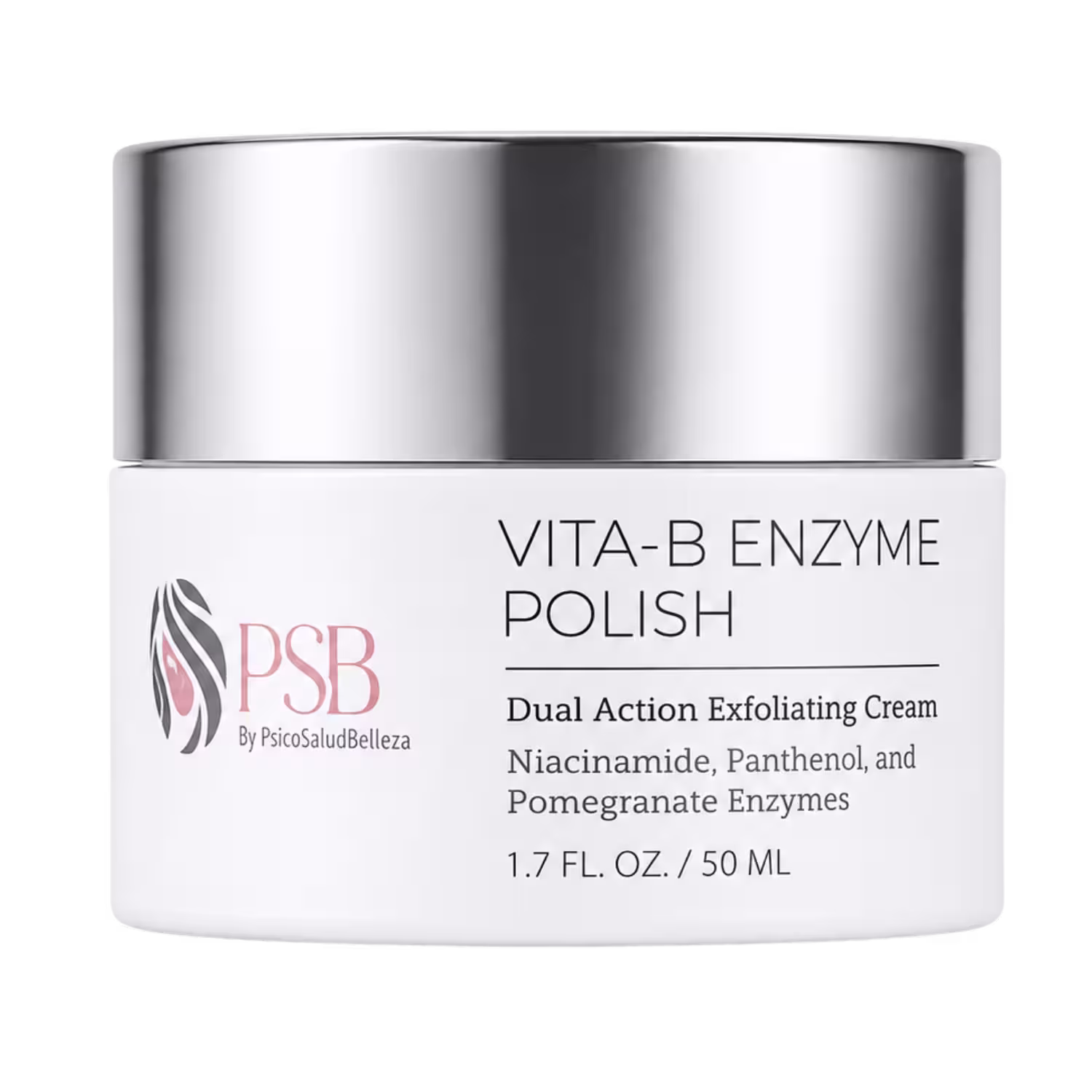 Envase de Vita-B Enzyme Polish PSB Skincare con enzimas de granada y niacinamida exfoliante nutritivo de doble acción, 1.7 FL. OZ. / 50 mL